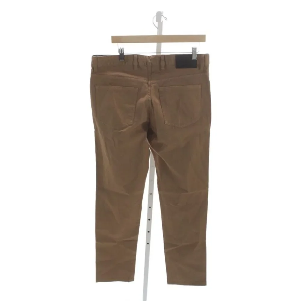 Ermenegildo Zegna Mens Brown Chino Pants 98% Cotton Button Fly Size 36